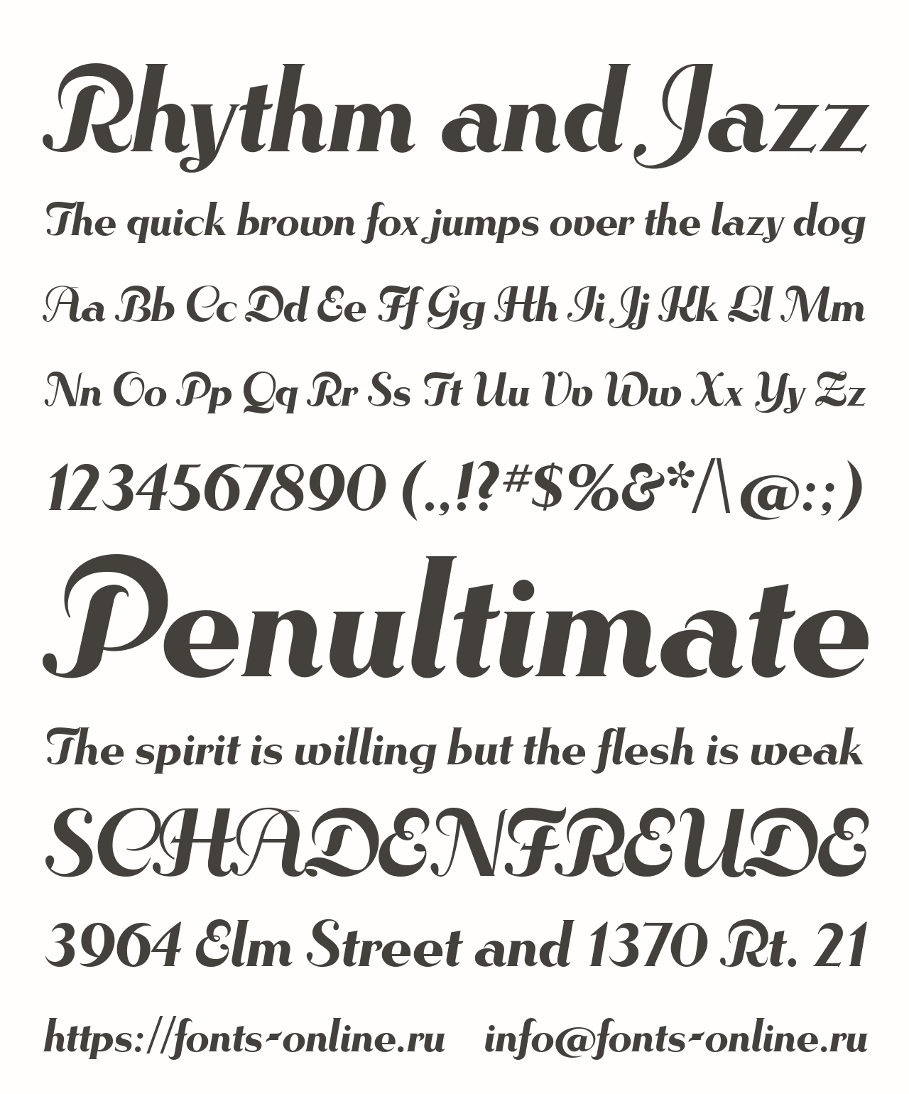 Шрифт Rhythm and Jazz
