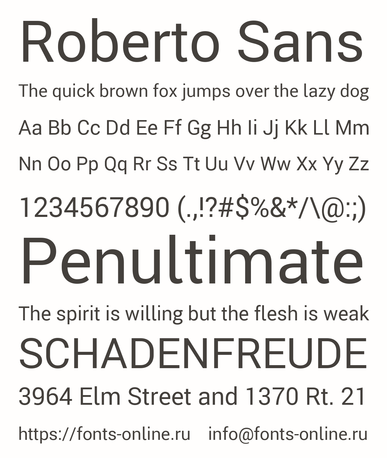 Шрифт Roberto Sans