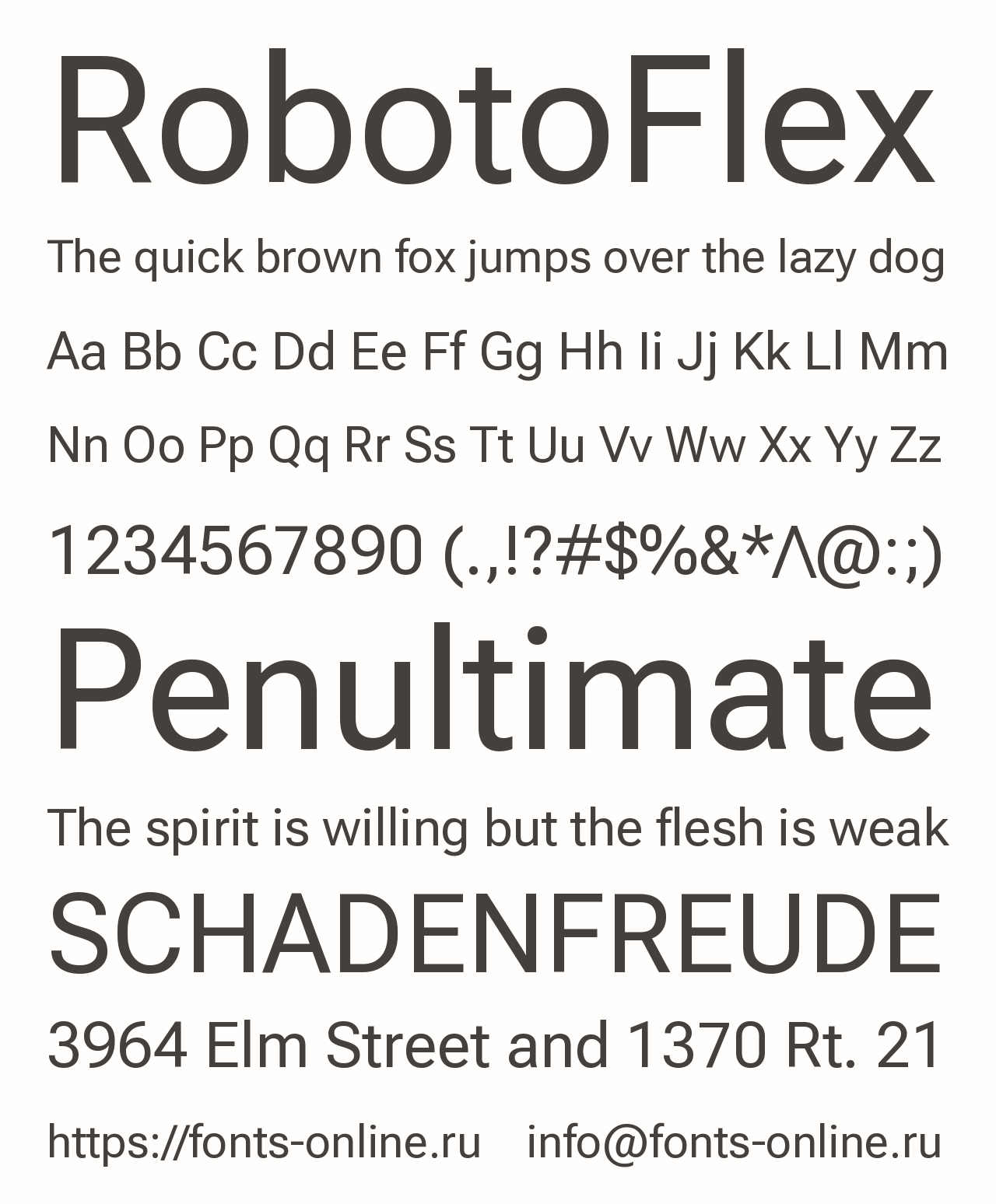 Шрифт RobotoFlex