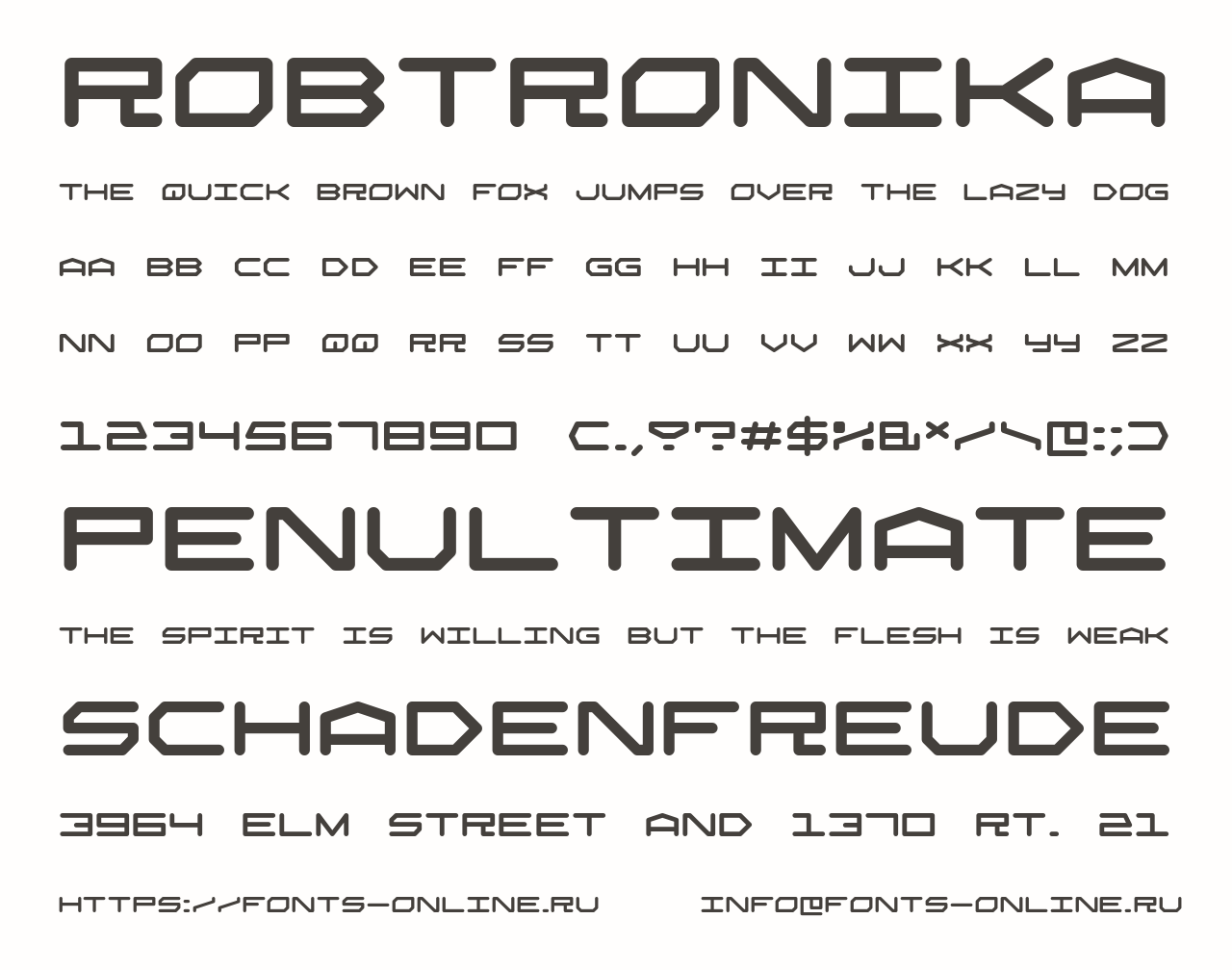 Шрифт Robtronika