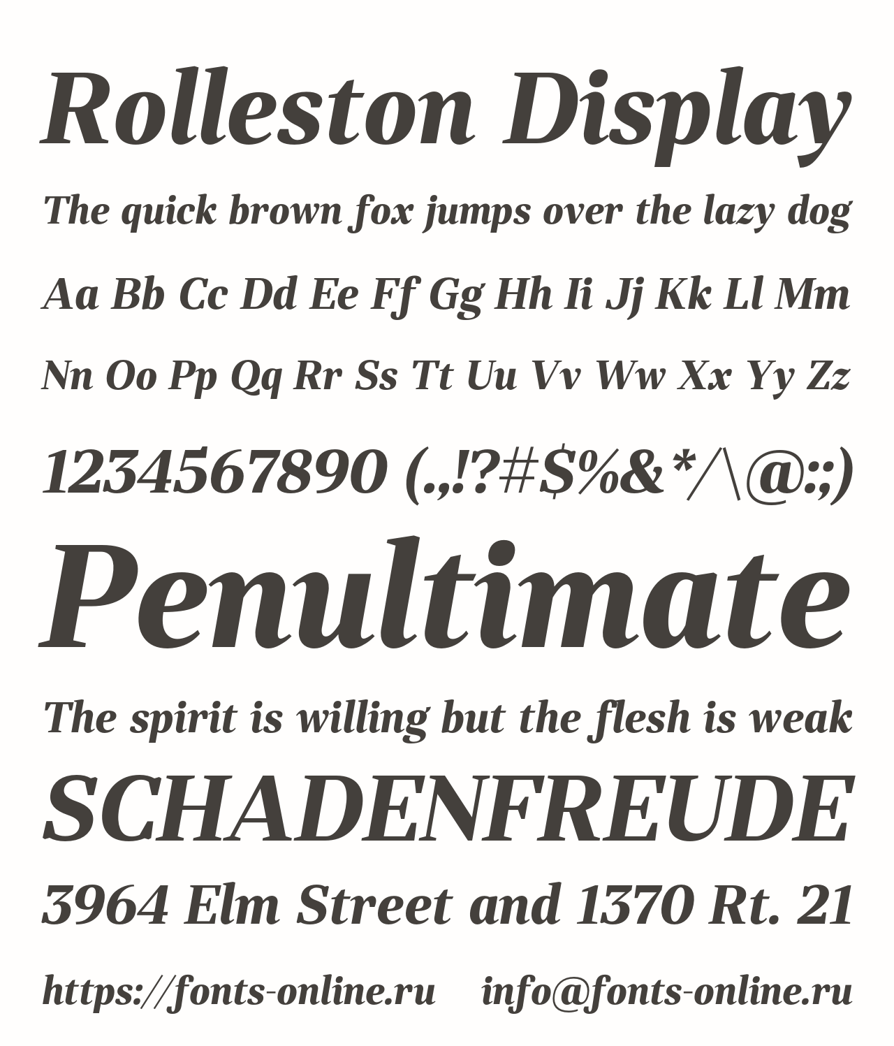Шрифт Rolleston Display