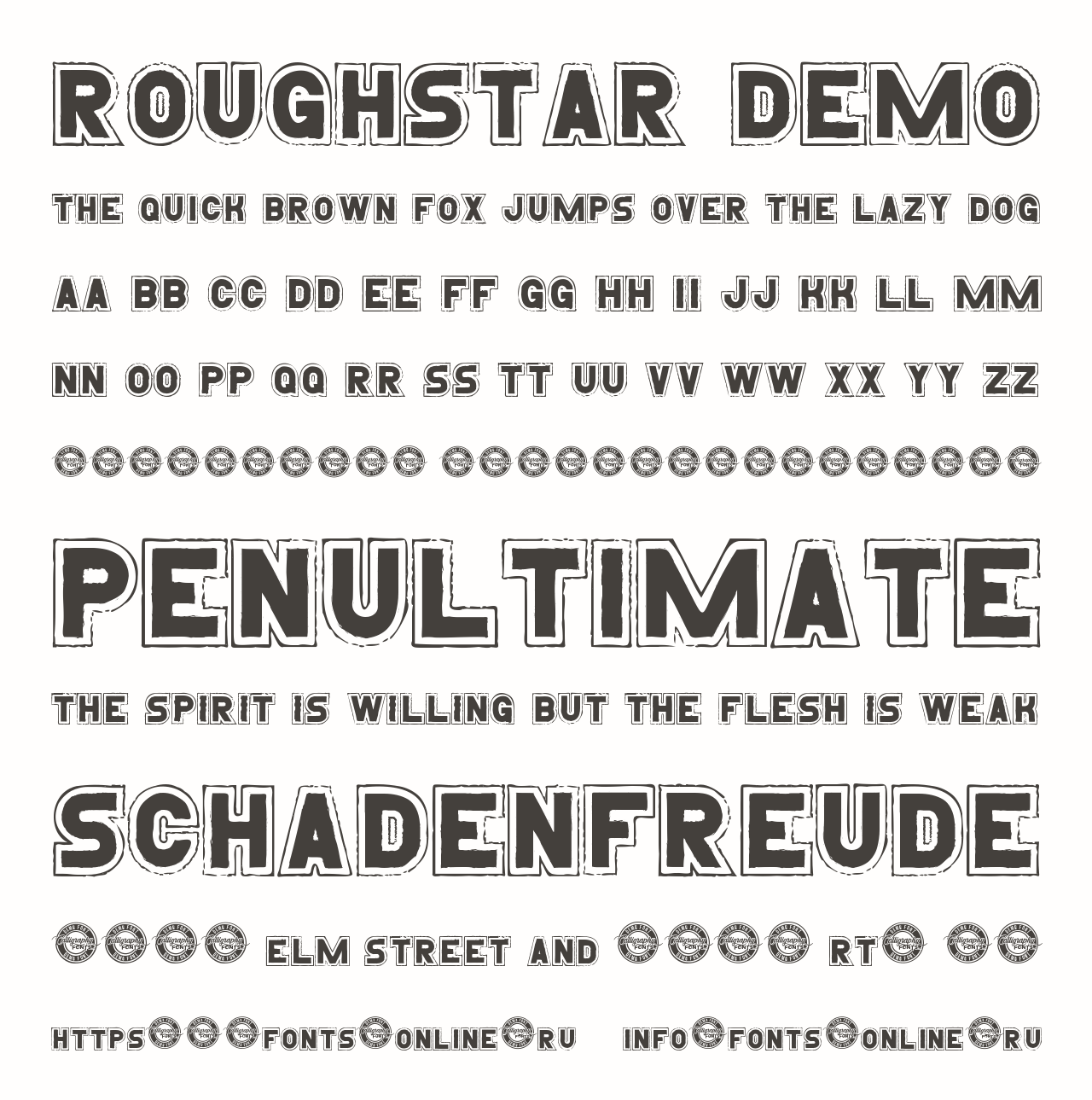 Шрифт Roughstar Demo