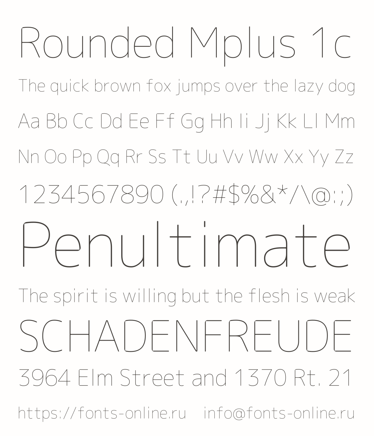 Шрифт Rounded Mplus 1c