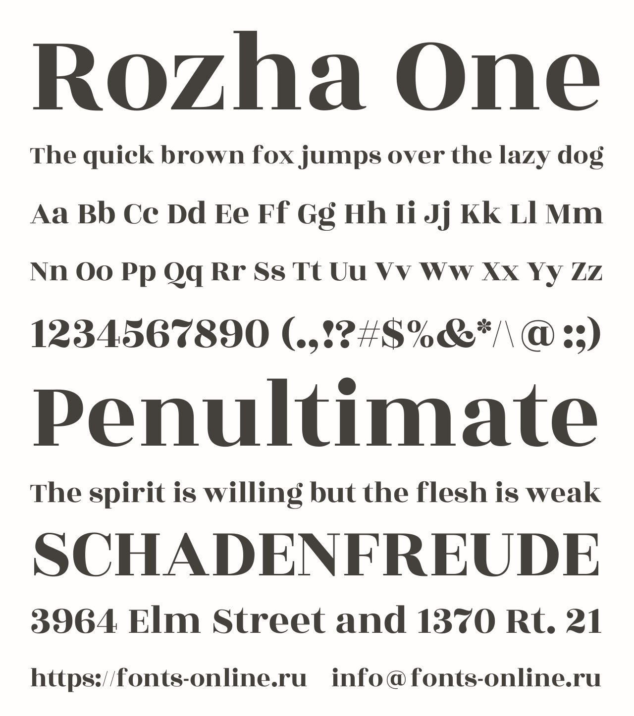 Шрифт Rozha One