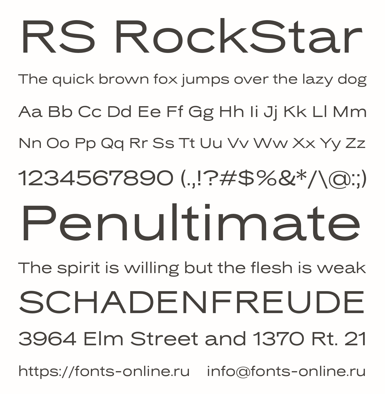 Шрифт RS RockStar