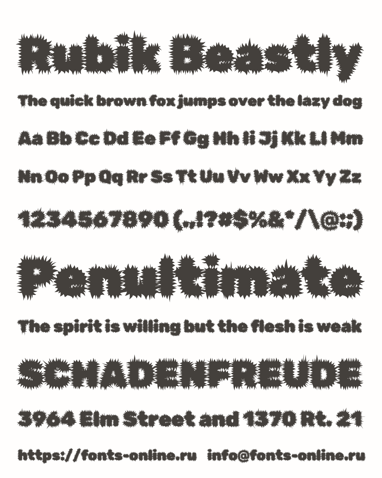 Шрифт Rubik Beastly