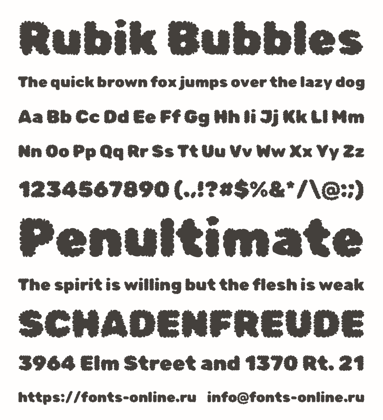 Шрифт Rubik Bubbles