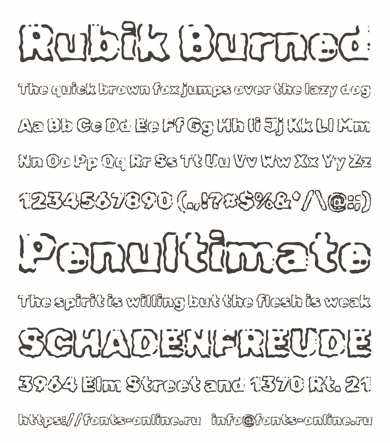 Шрифт Rubik Burned