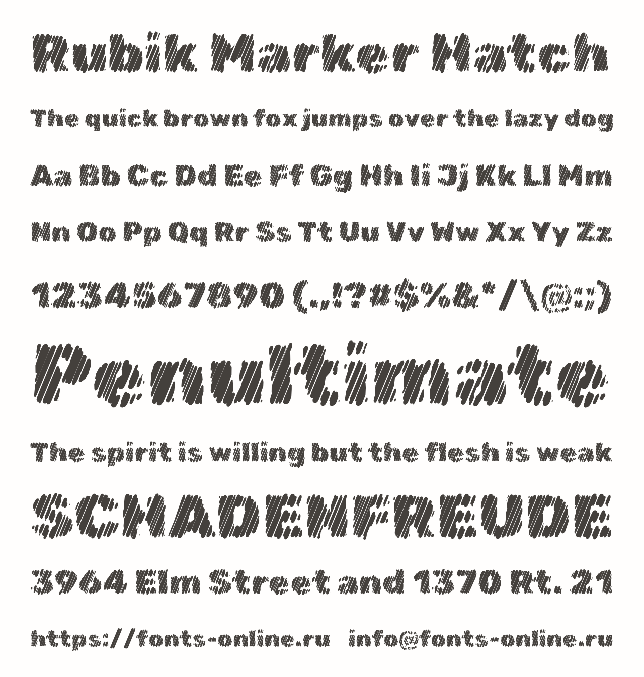 Шрифт Rubik Marker Hatch