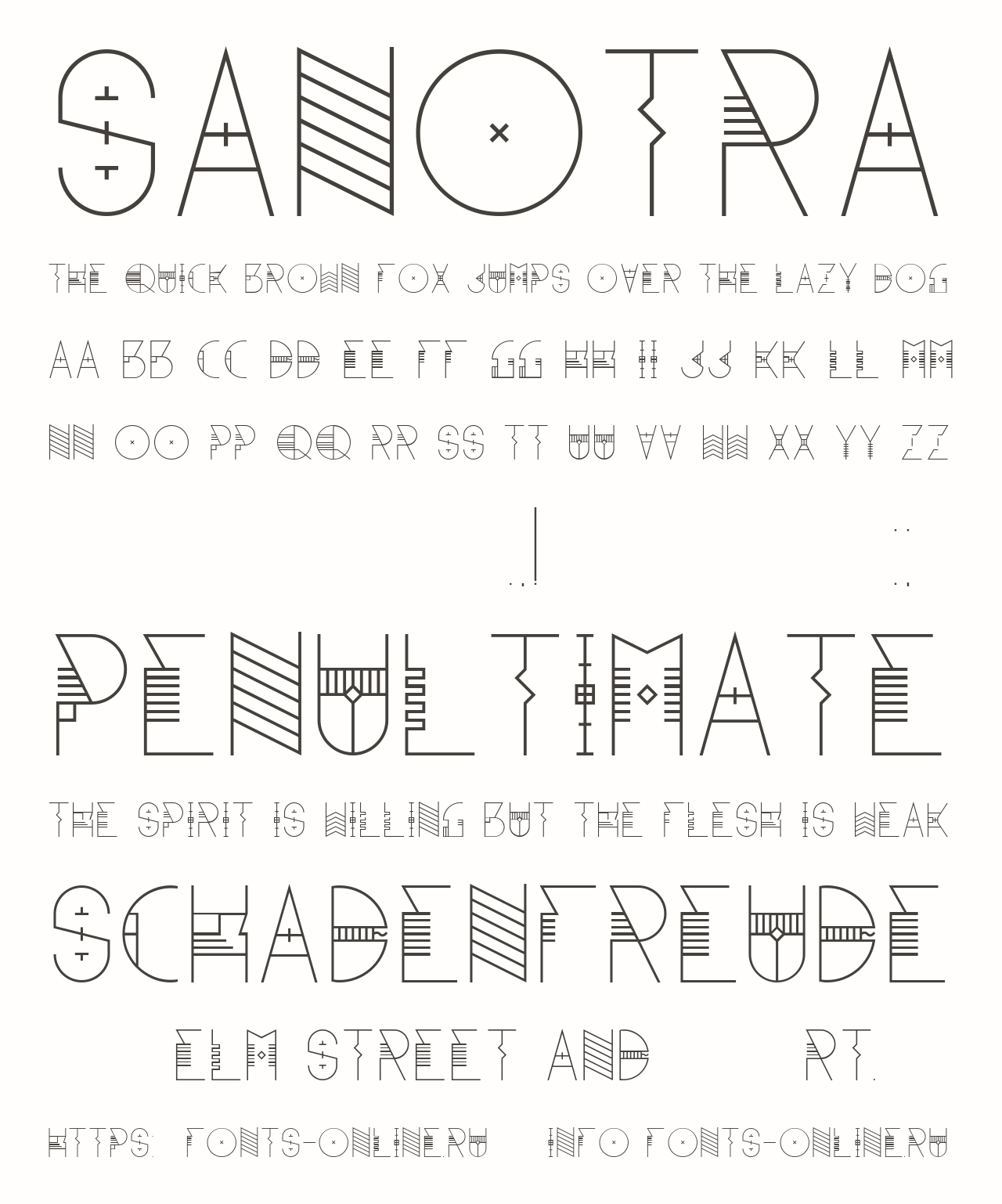 Шрифт Sanotra