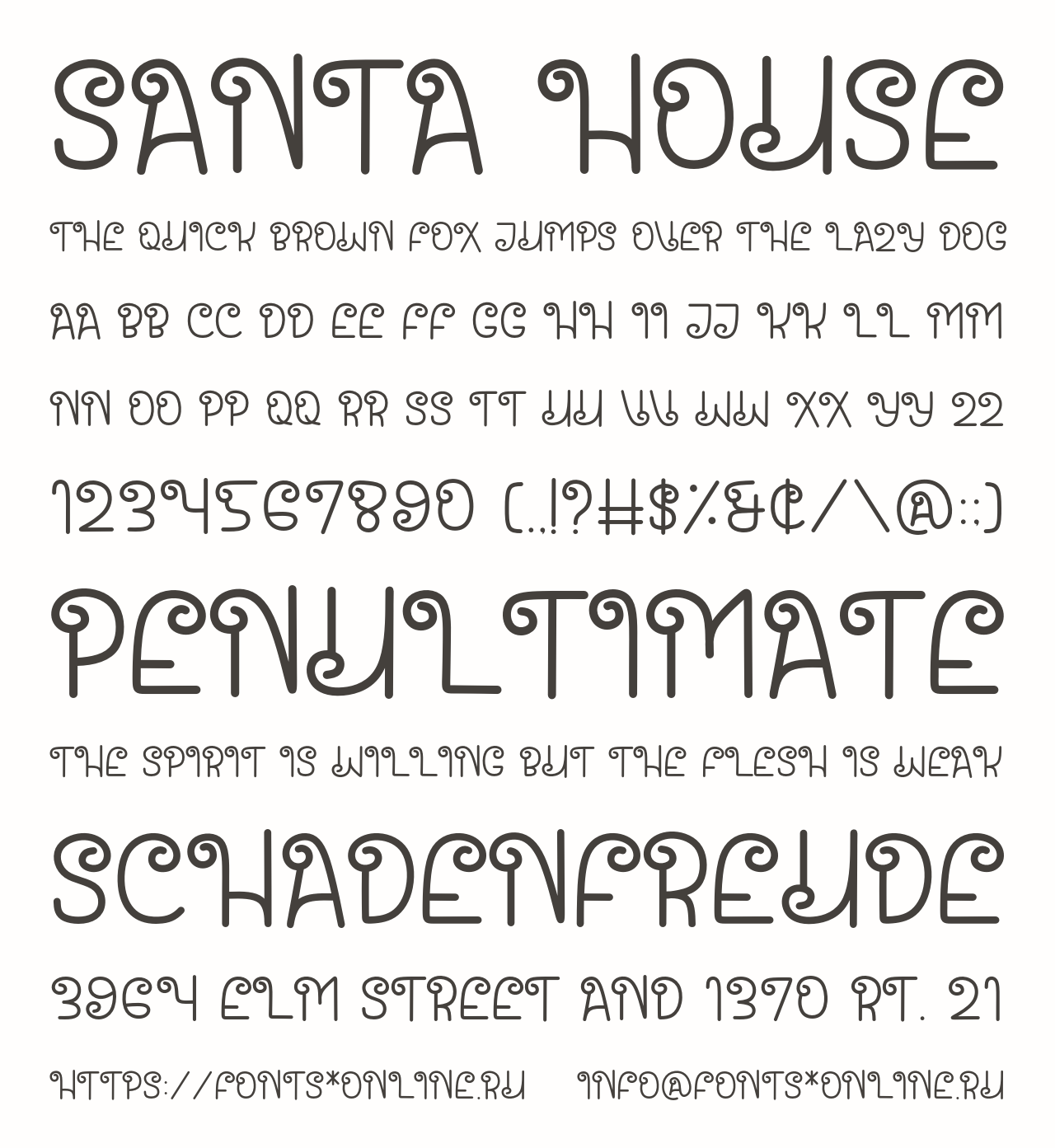 Шрифт Santa House
