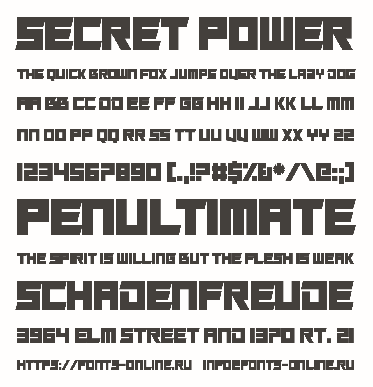 Шрифт Secret Power