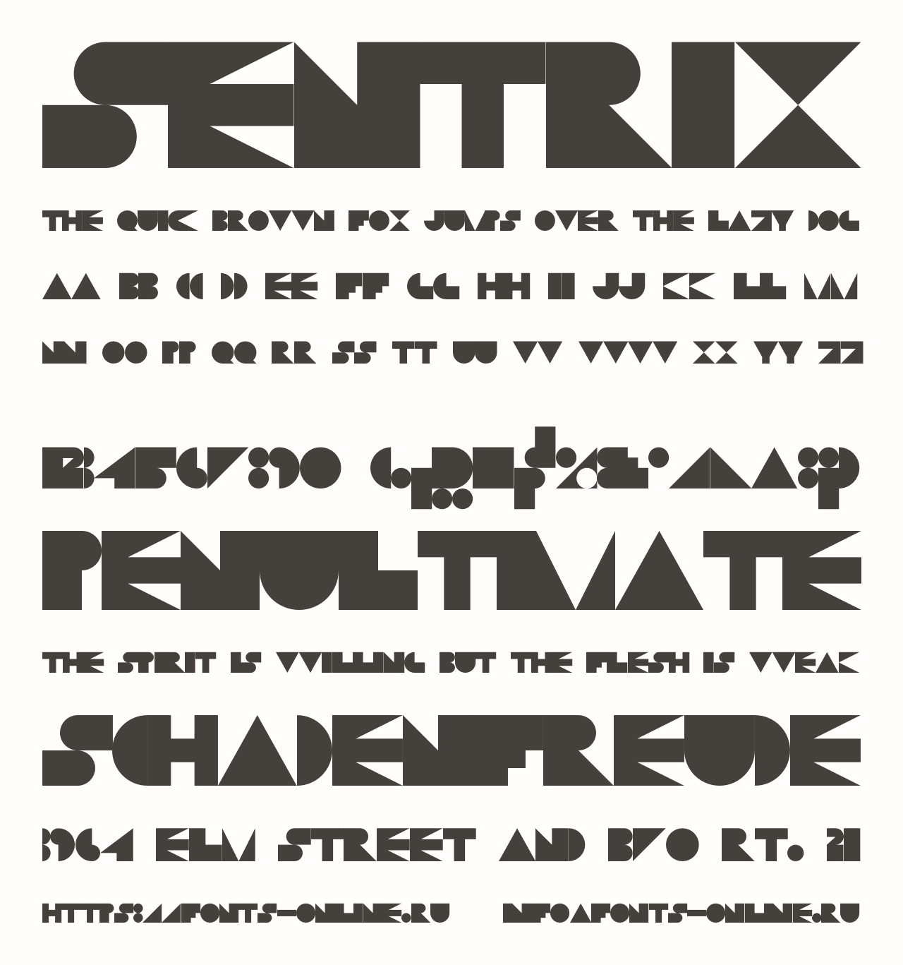 Шрифт Sentrix