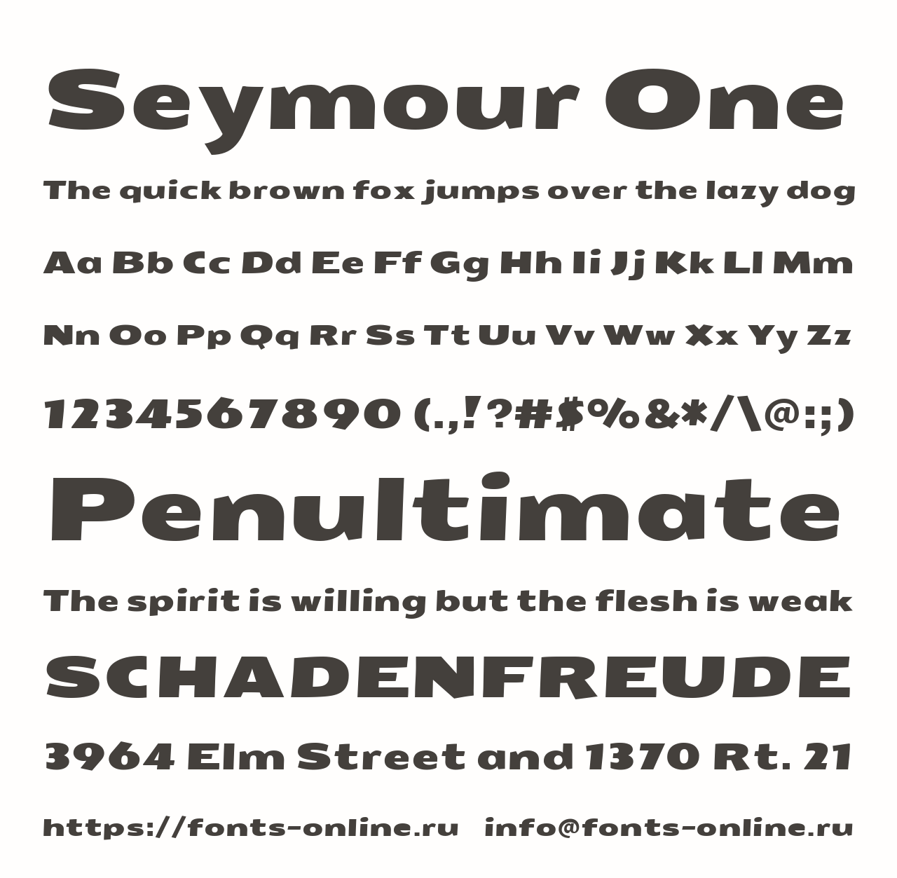 Шрифт Seymour One
