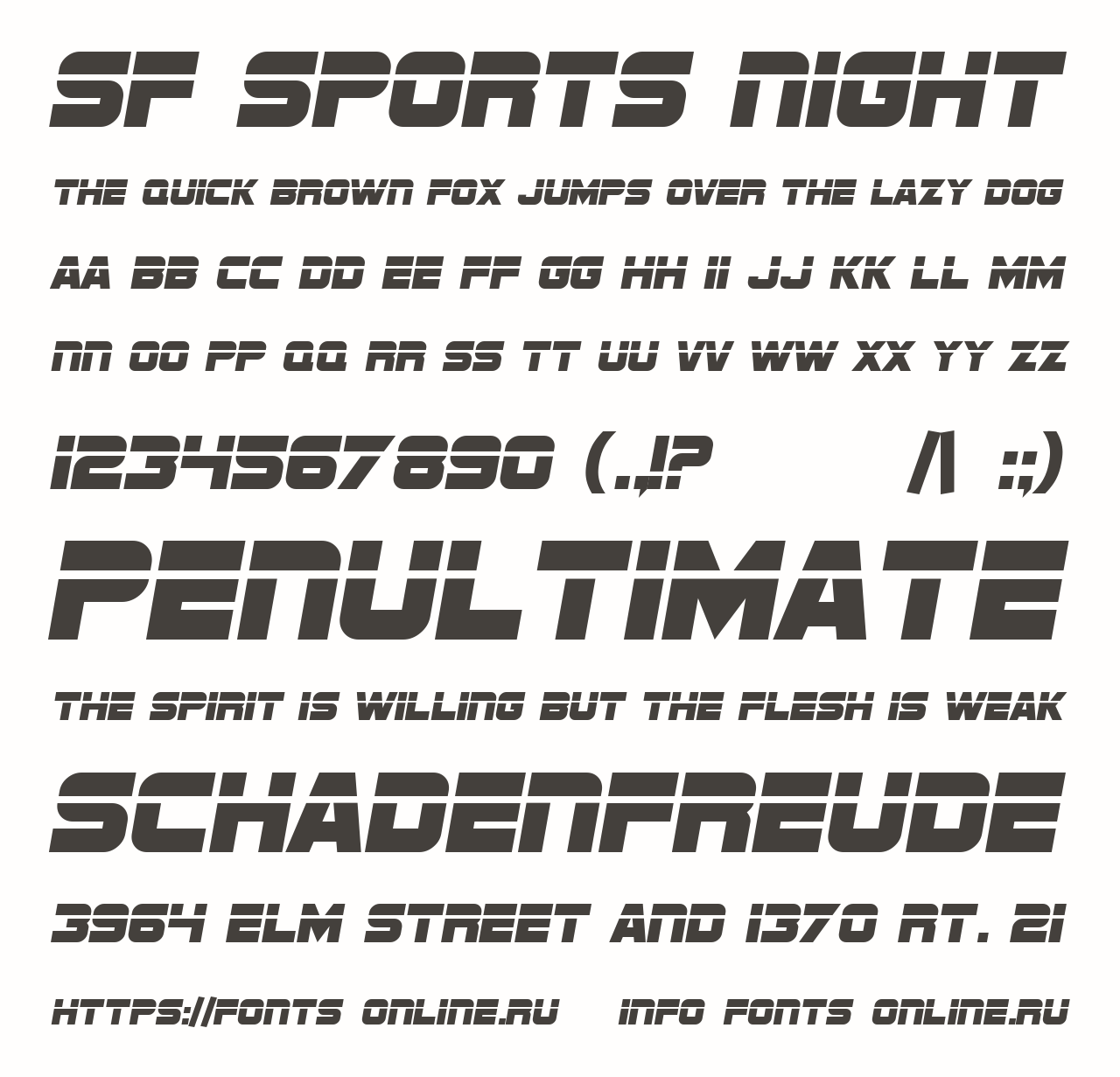 SF Sports Night Font