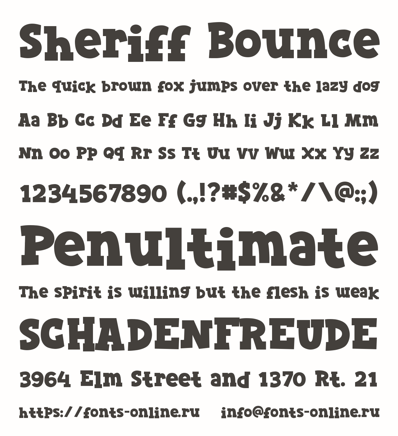 Шрифт Sheriff Bounce