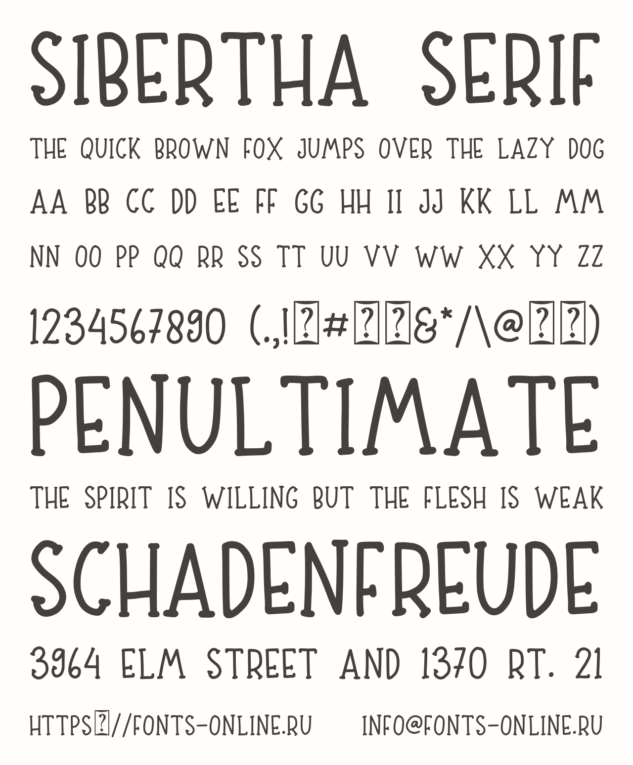 Шрифт Sibertha serif