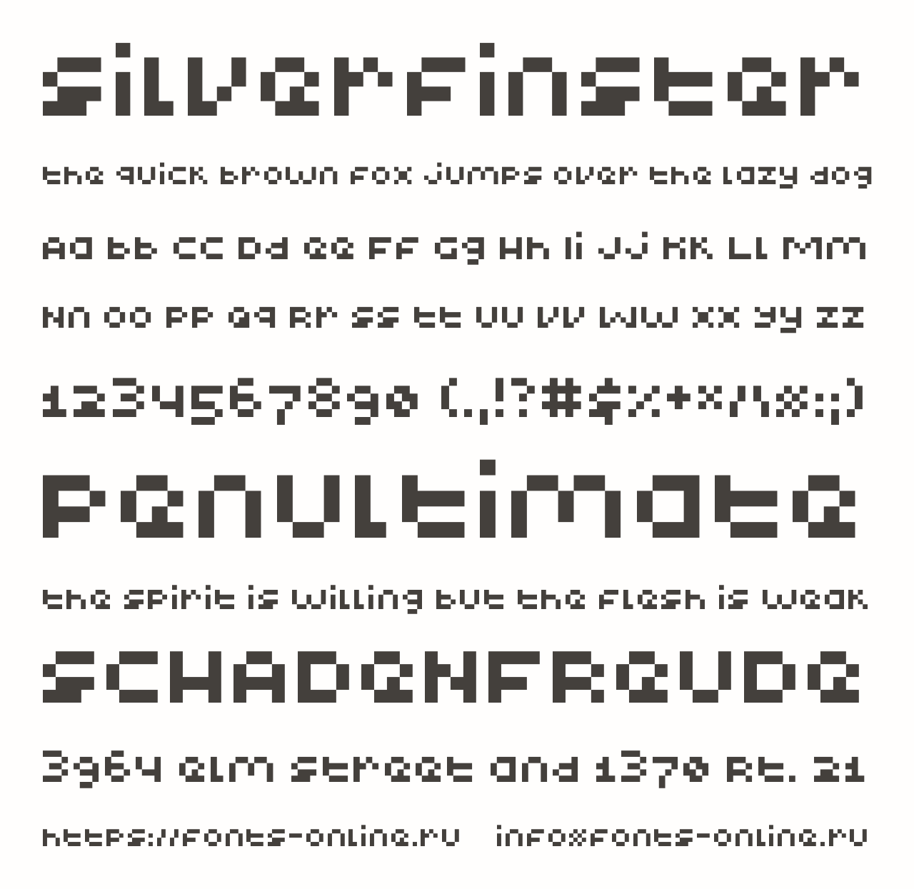 Шрифт Silverfinster