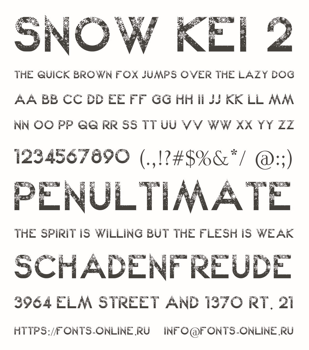 Шрифт Snow Kei 2