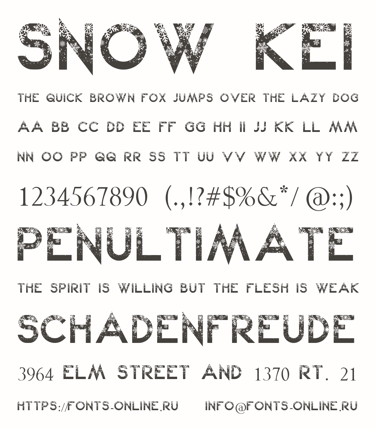 Шрифт Snow Kei