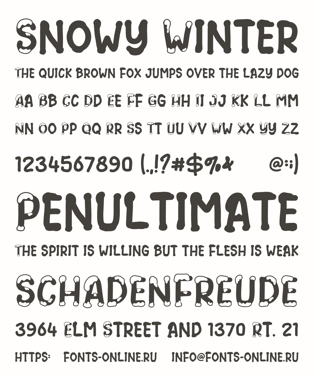 Шрифт Snowy Winter
