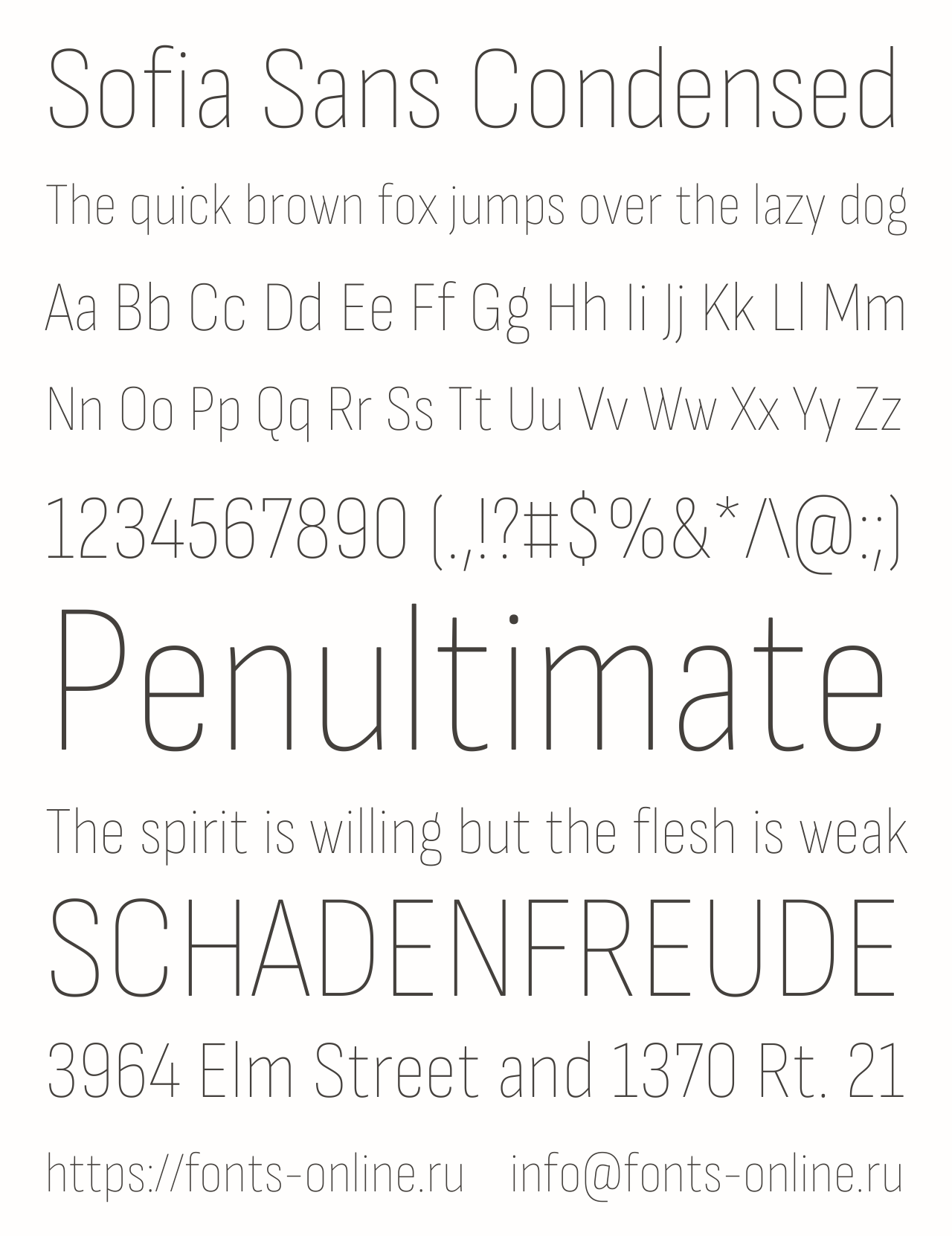 Шрифт Sofia Sans Condensed