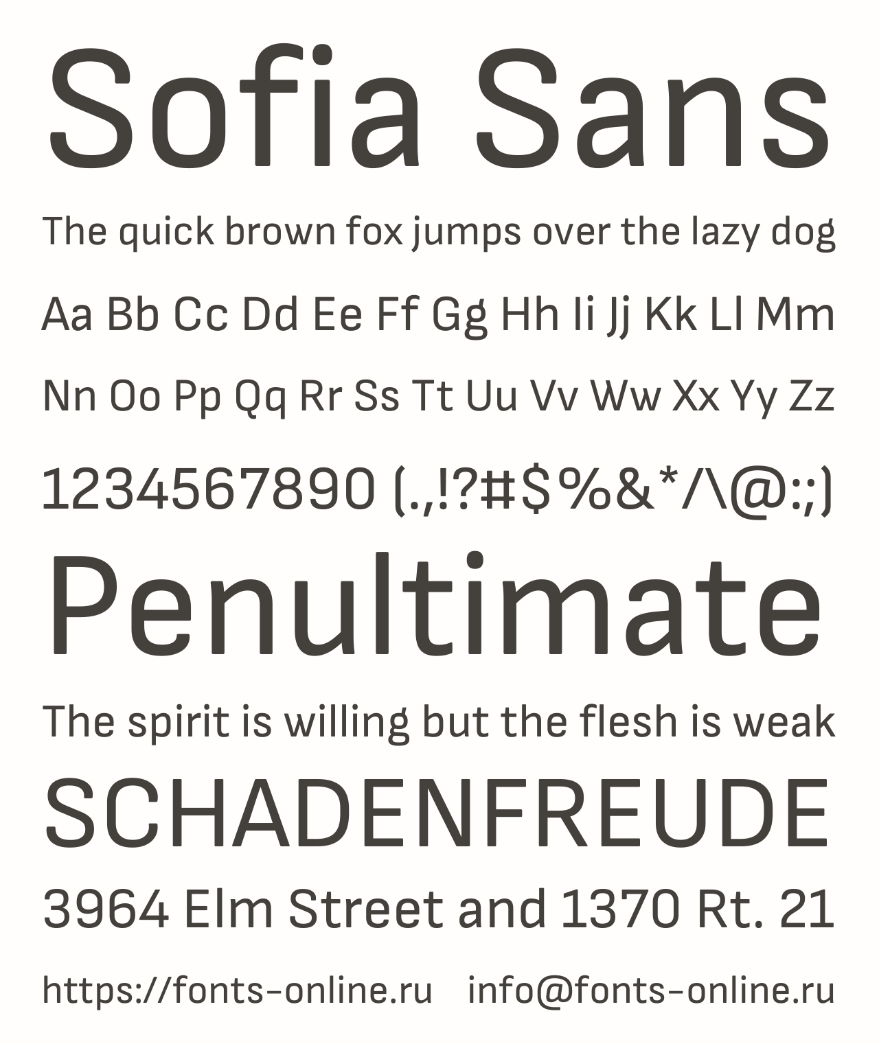 Шрифт Sofia Sans