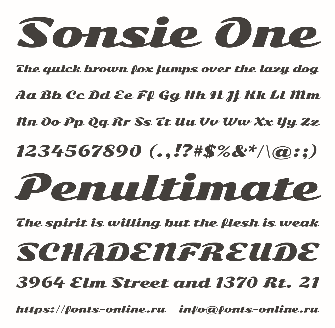Шрифт Sonsie One