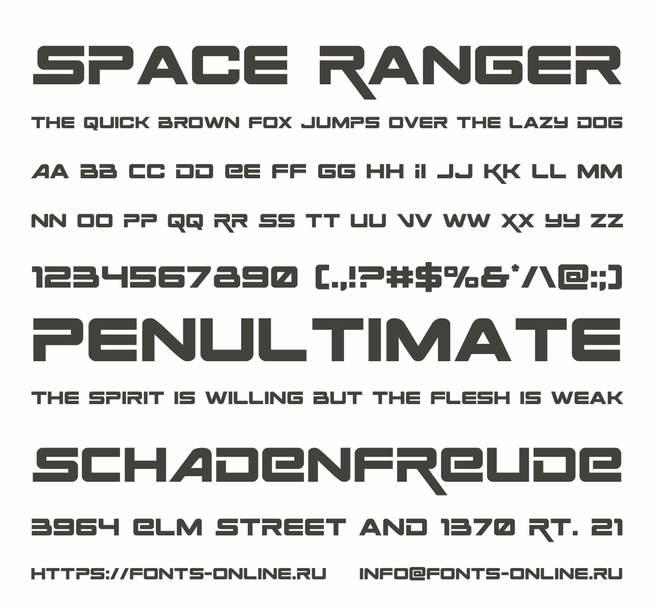 Space fonts