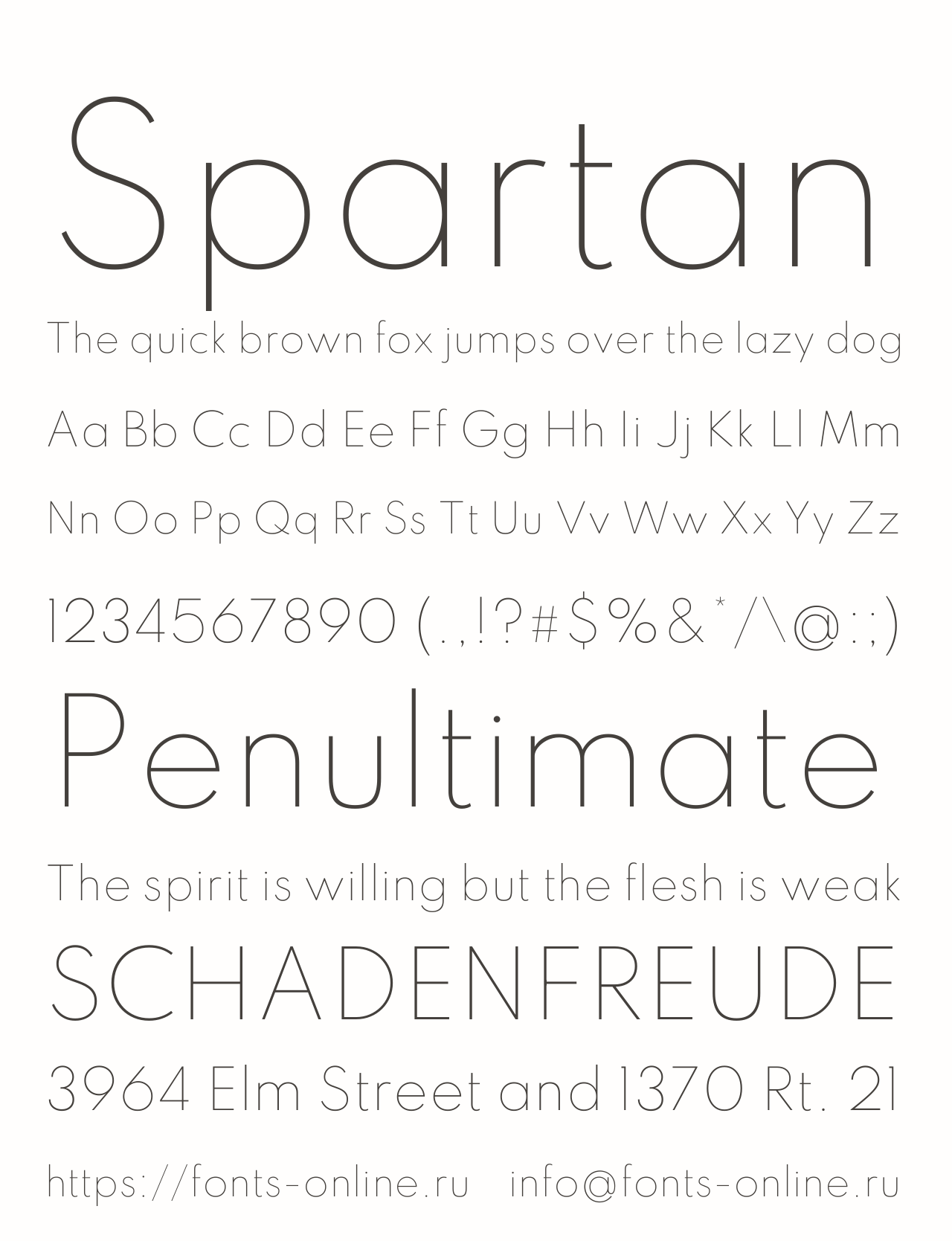 Шрифт Spartan