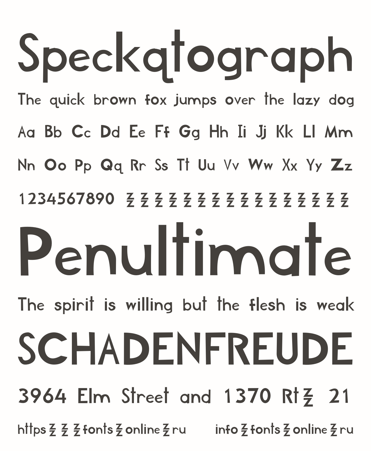 Шрифт Speckqtograph Шрифт Speckqtograph