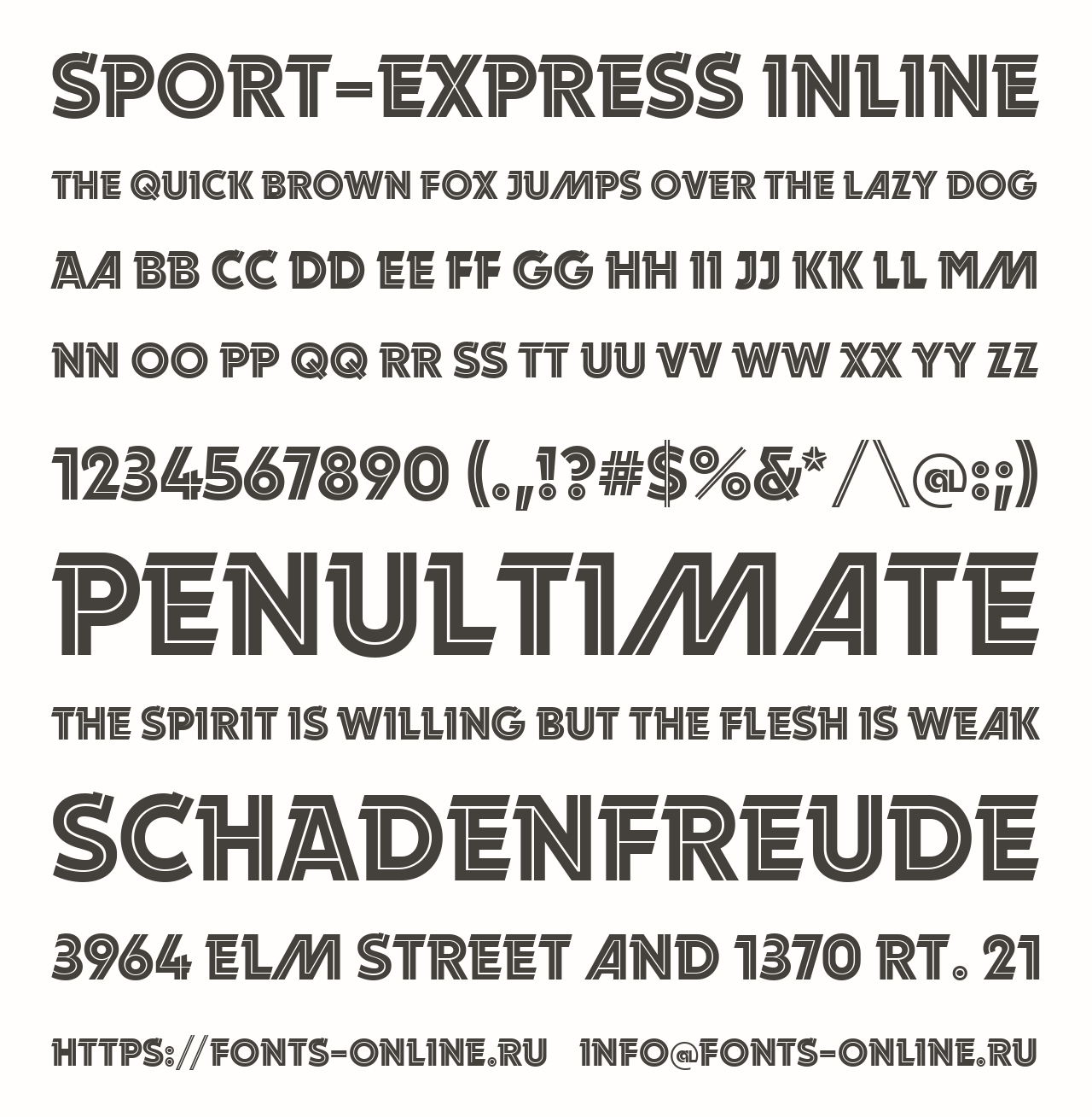 Шрифт Sport-Express Inline