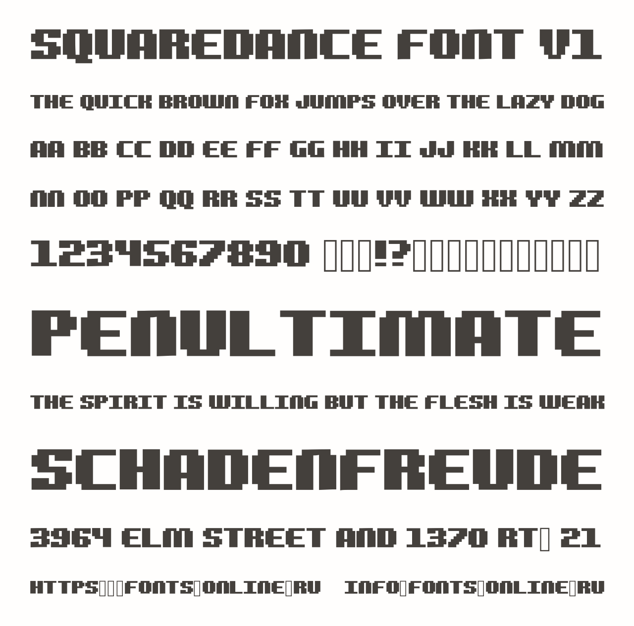 Шрифт Squaredance Font V1