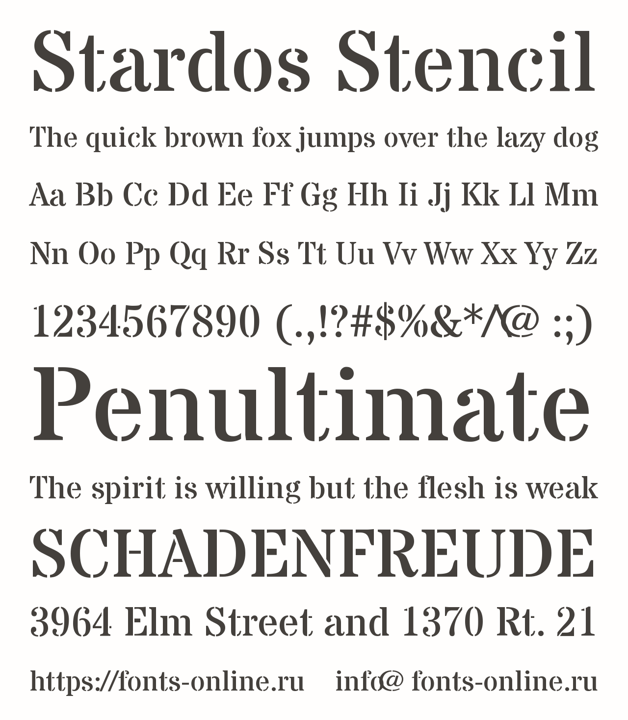 Шрифт Stardos Stencil