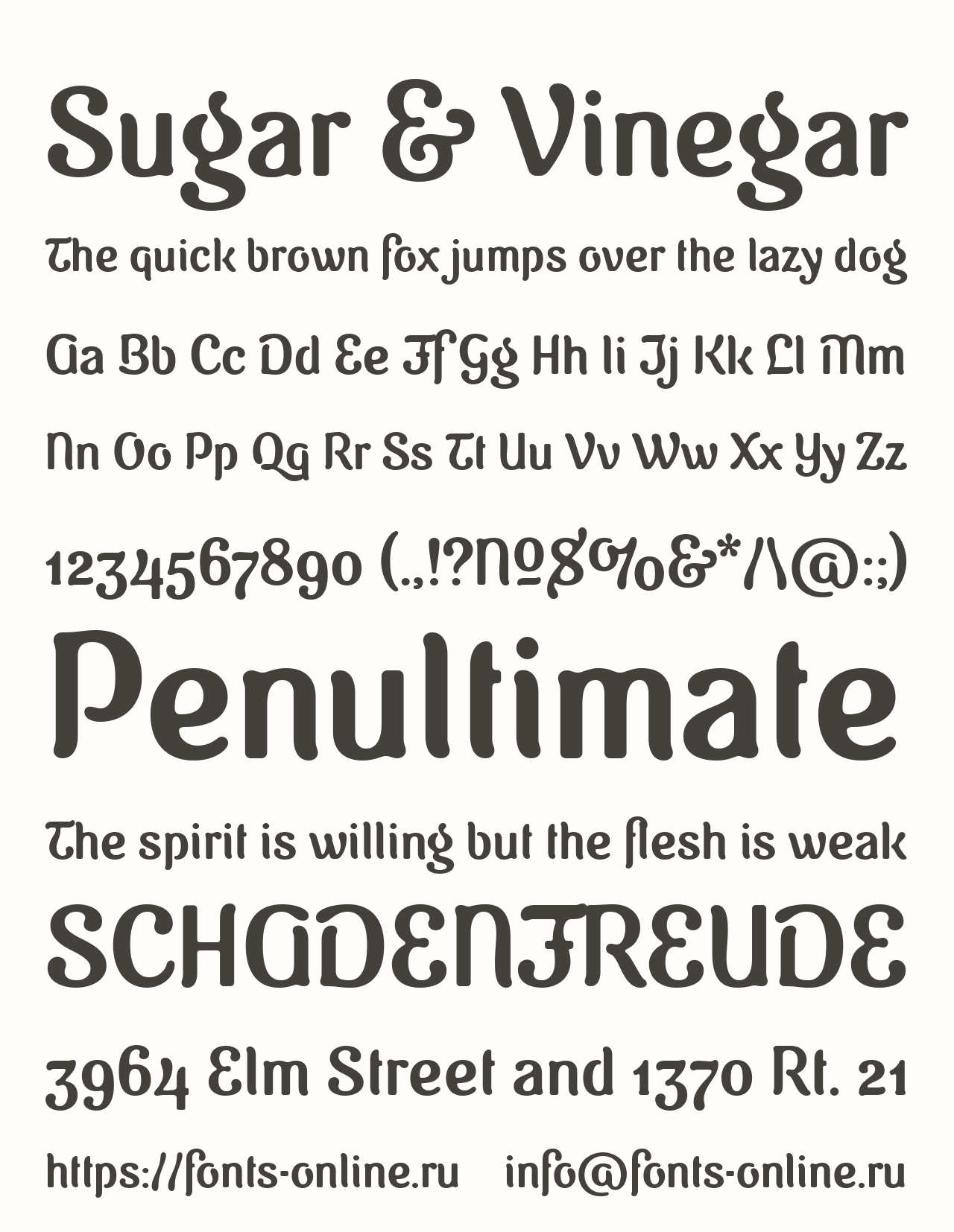Шрифт Sugar & Vinegar