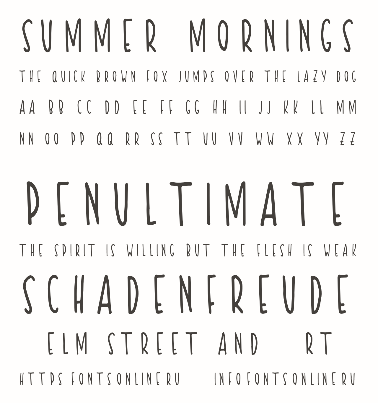 Шрифт Summer Mornings