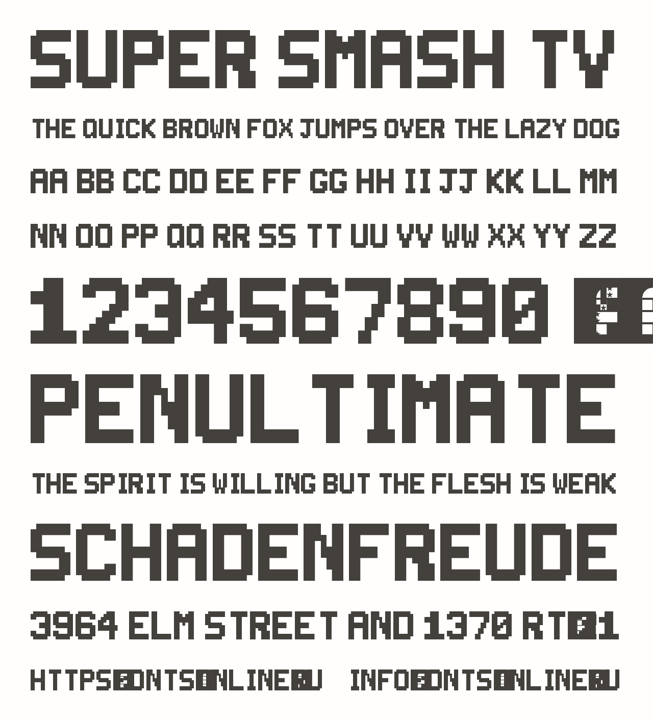 Шрифт Super Smash TV