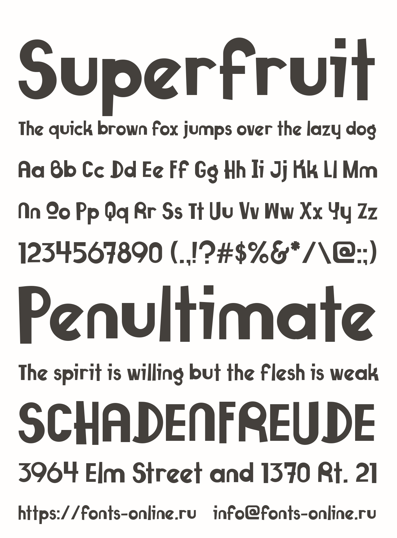 Шрифт Superfruit