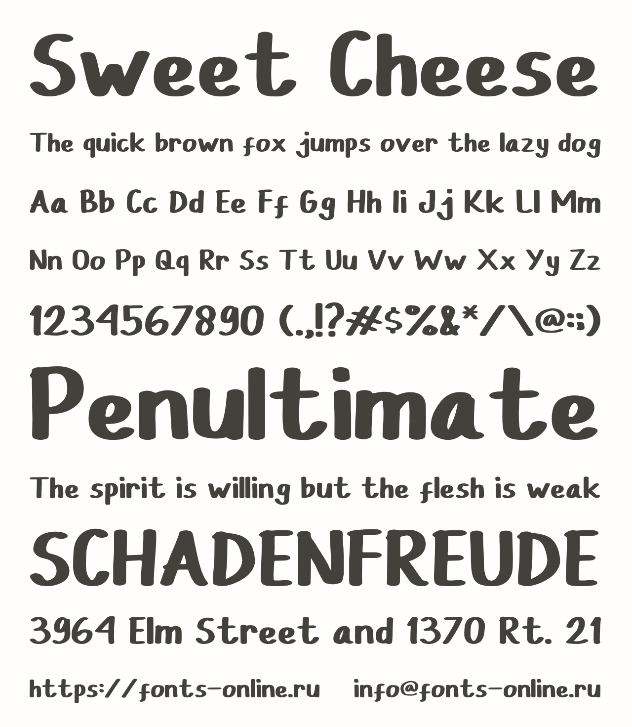 Шрифт Sweet Cheese