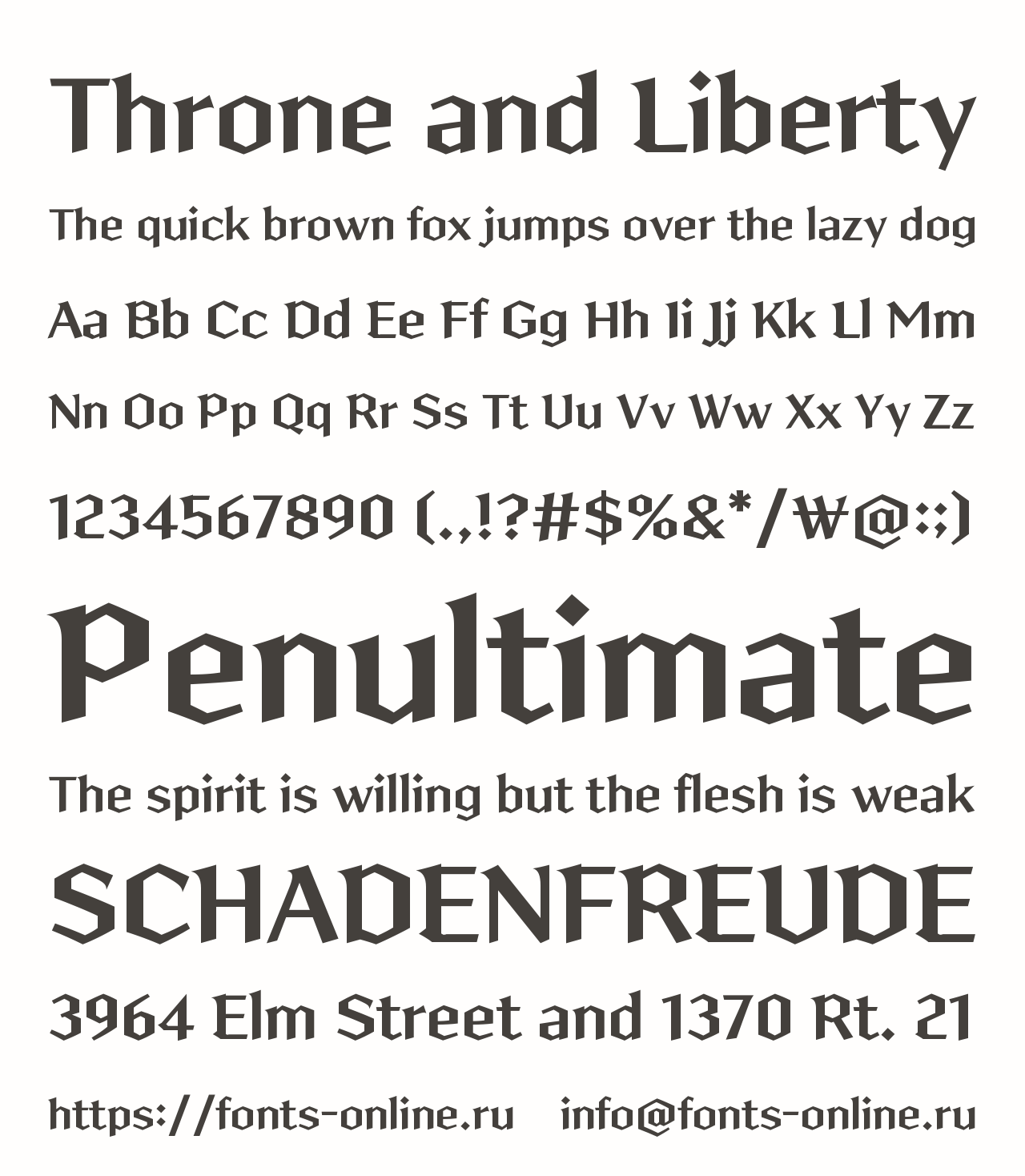 Шрифт Throne and Liberty