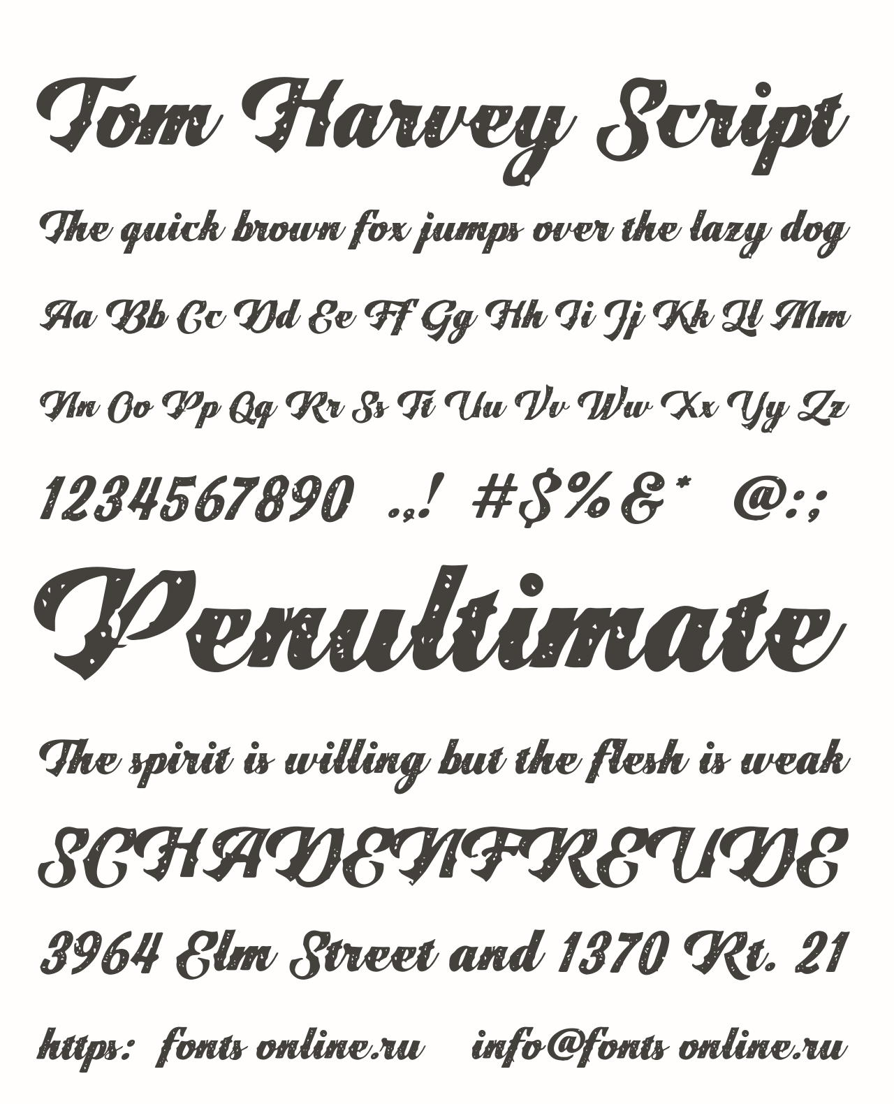 Шрифт Tom Harvey Script