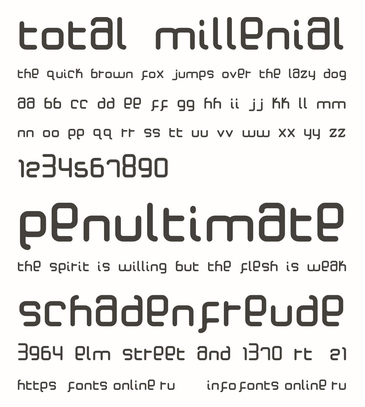 Шрифт Total Millenial
