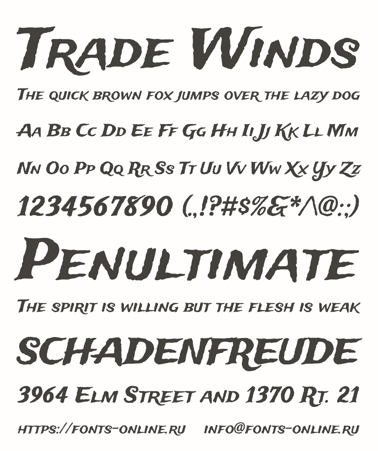 Шрифт Trade Winds