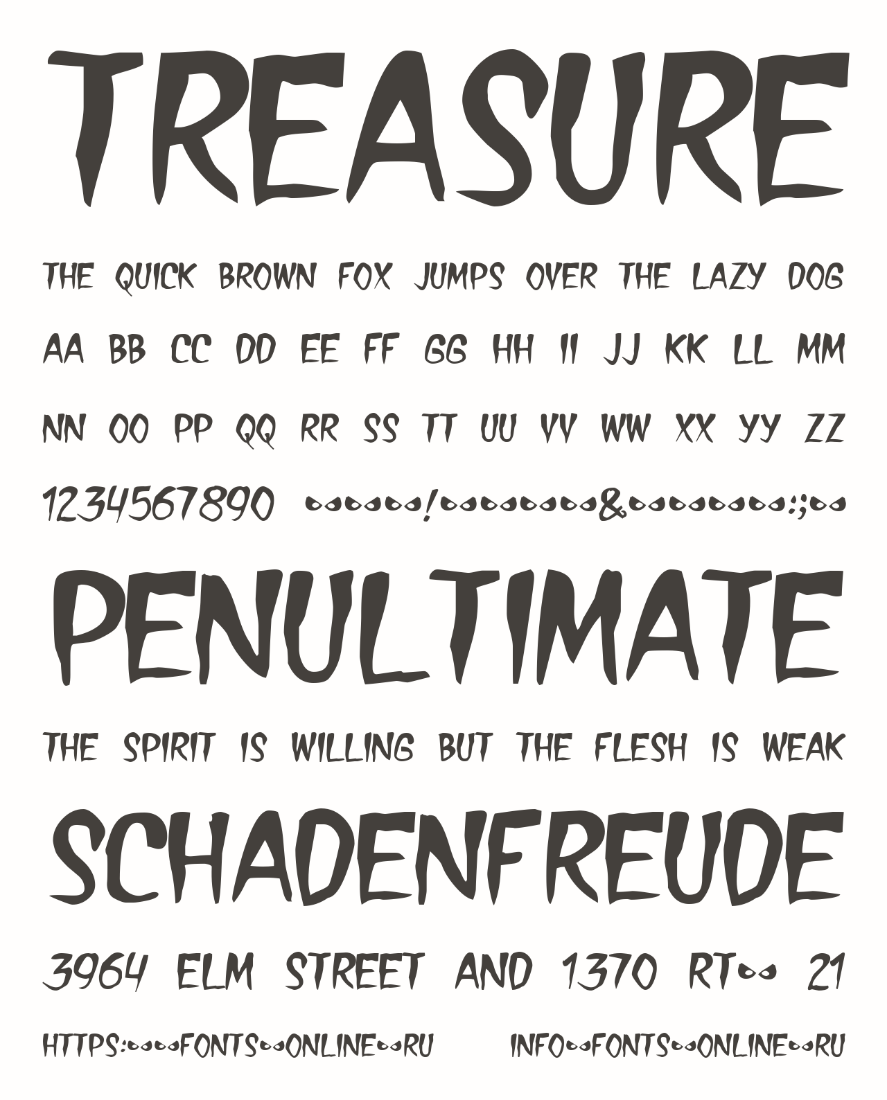 Шрифт Treasure