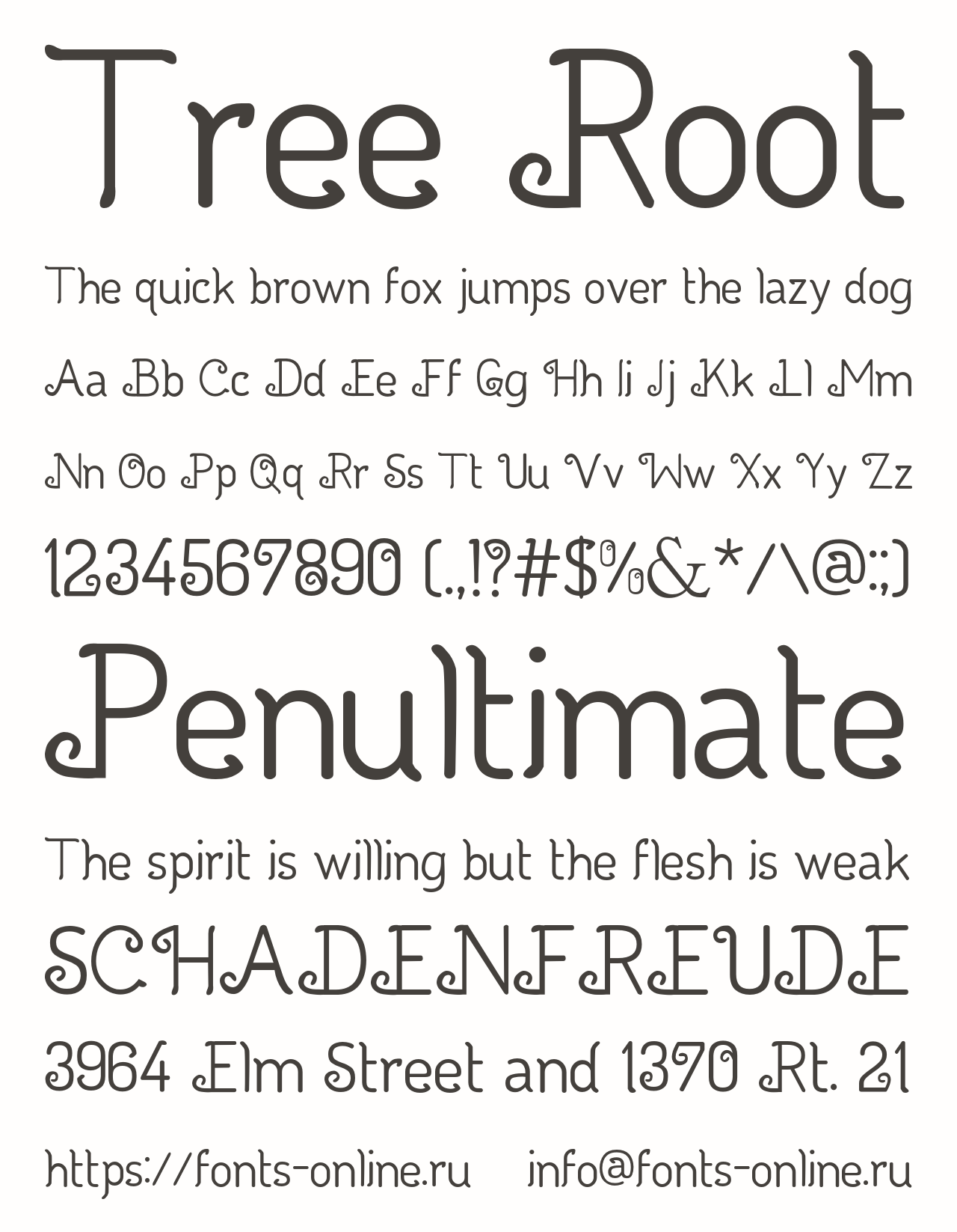 Шрифт Tree Root