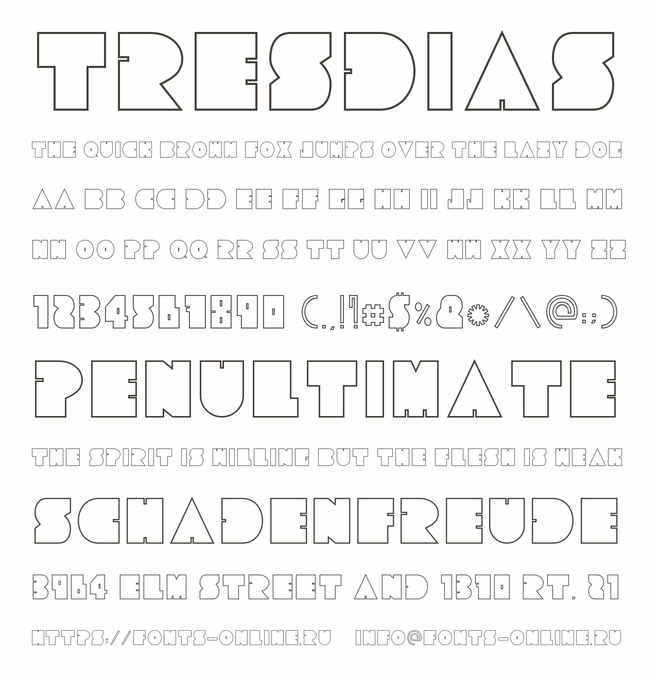 Шрифт Tresdias