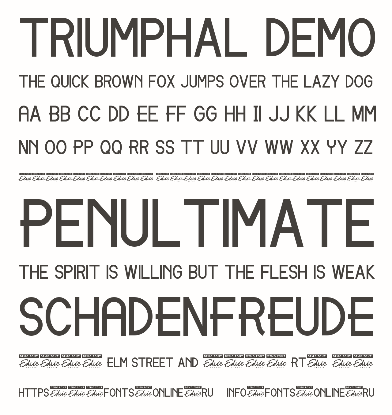 Шрифт Triumphal Demo