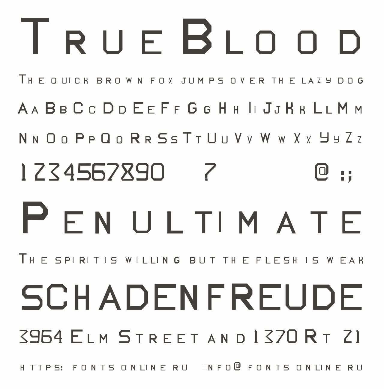 Шрифт true type. 4 Fonts truepians.