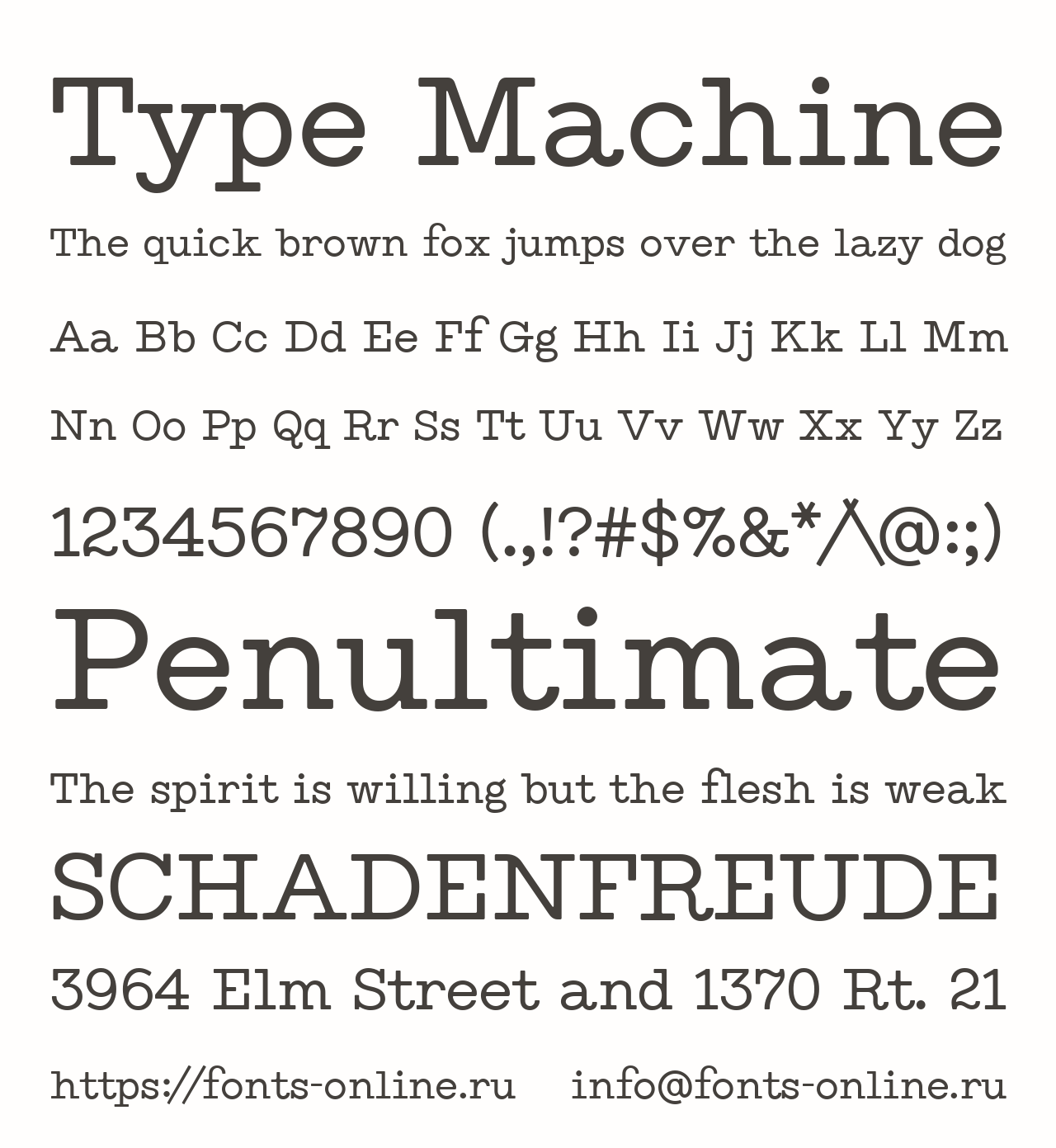 Шрифт Type Machine