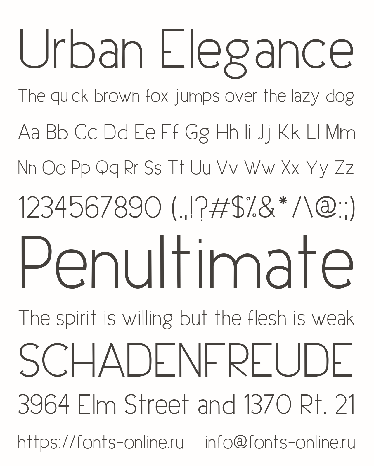 Шрифт Urban Elegance Шрифт Urban Elegance